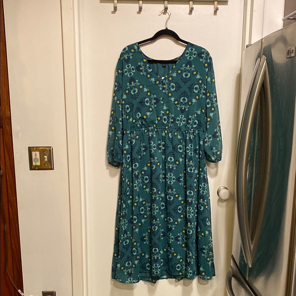 Floral Teal Dress